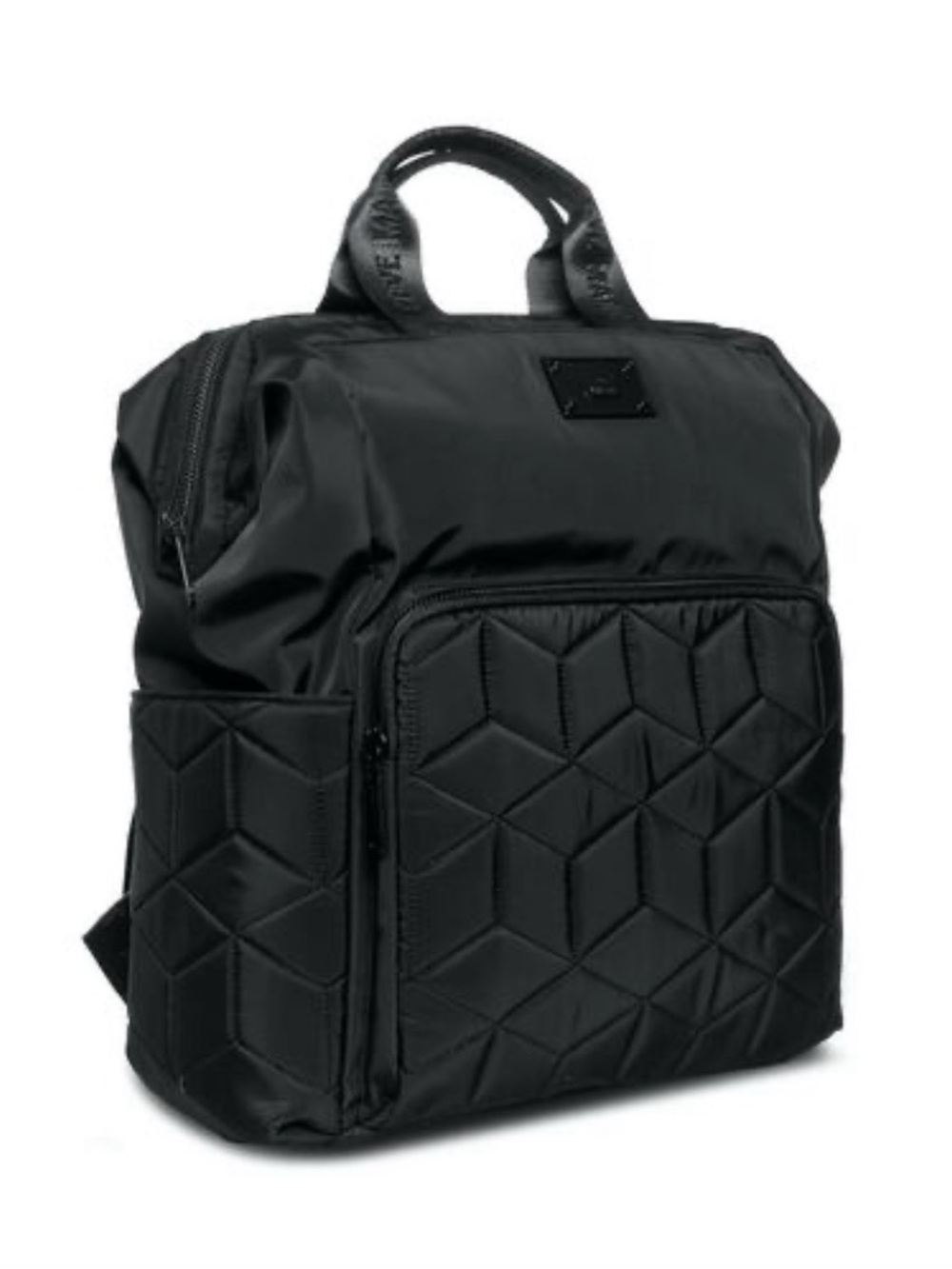Steve Madden Bqueens Quilted Tote Backpack Black Convertible Laptop Bag